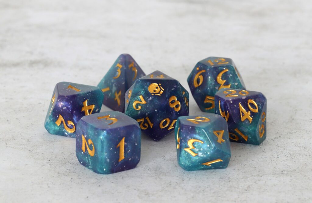 Vox Machina Taryon Darrington dice set