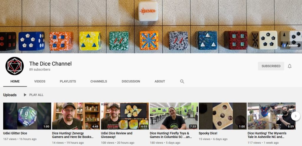 The Dice Channel YouTube channel