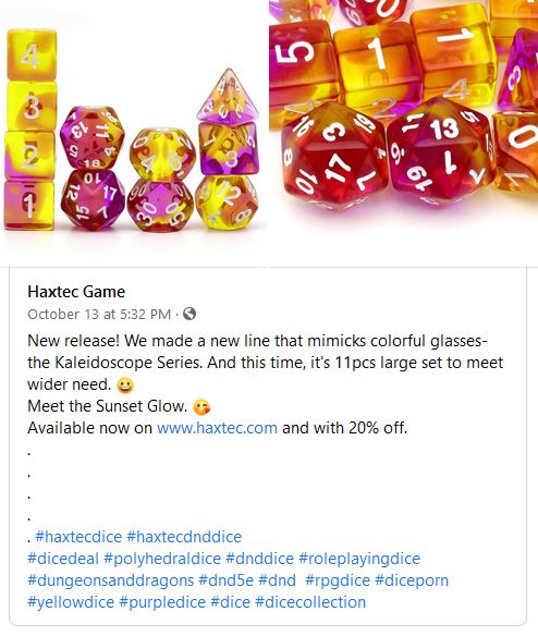 Haxtec 11-piece dice set