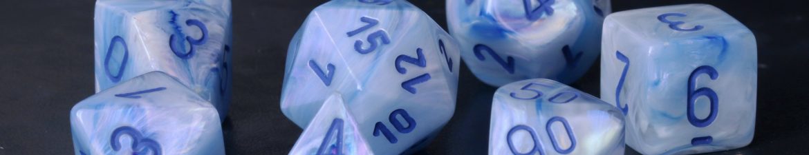 Chessex Vortex Ice Blue (reinked)