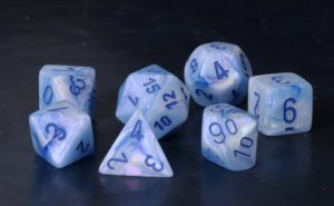 Chessex Vortex Ice Blue (reinked)