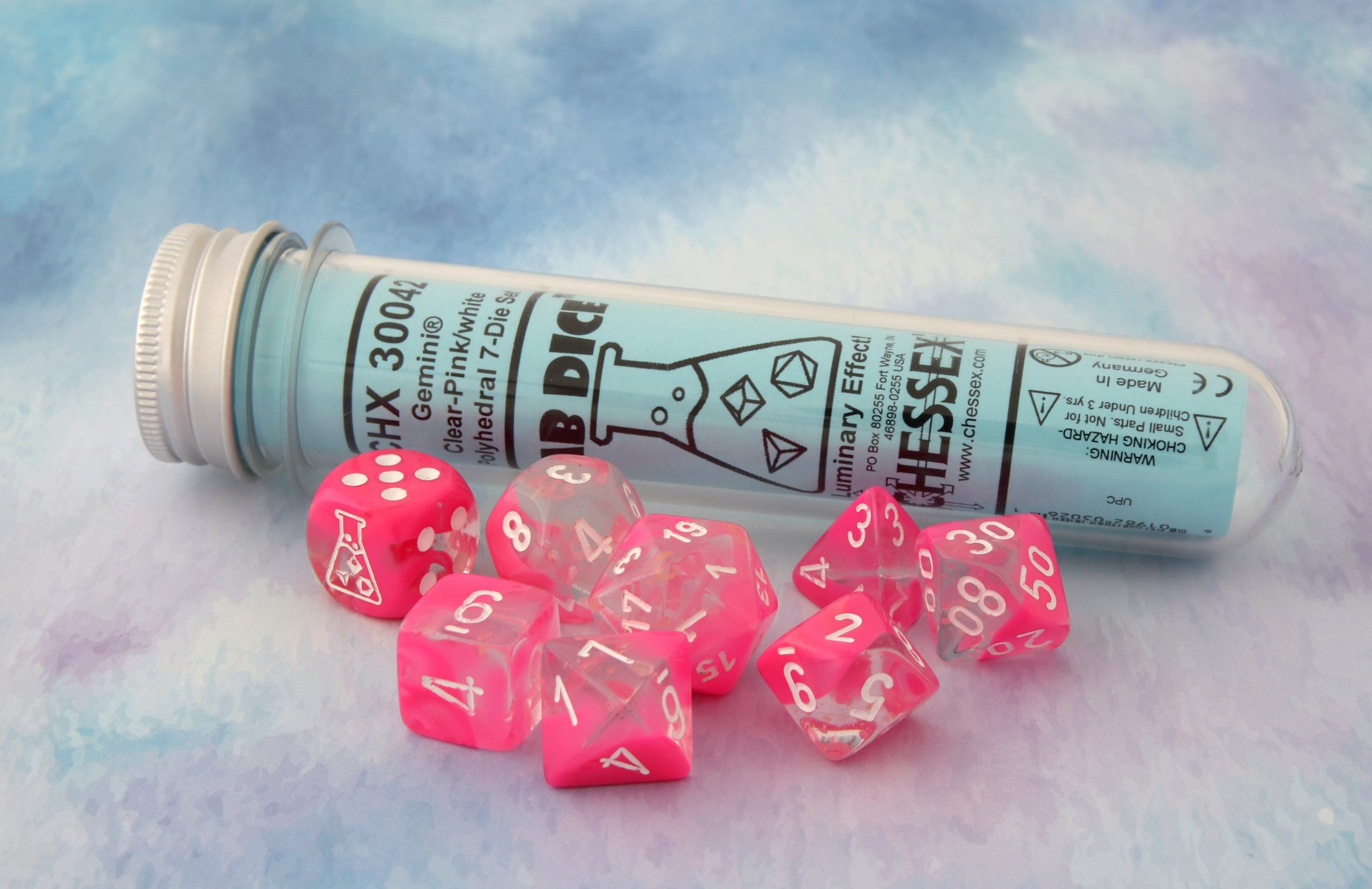 Chessex Gemini Clear-Pink