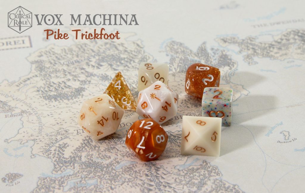 Vox Machina Pike mixed custom dice set