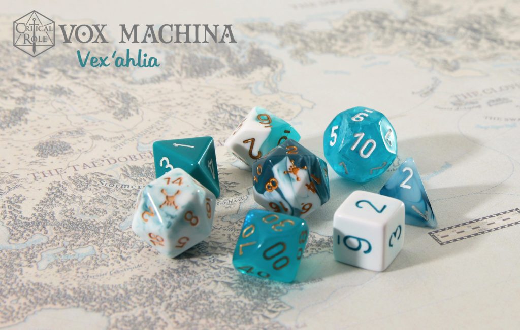 Vox Machina Vex'ahlia mixed custom dice set