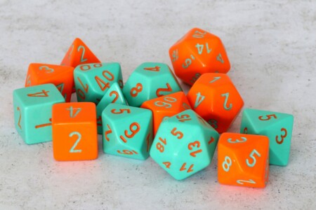 Chessex Heavy Orange Turquoise