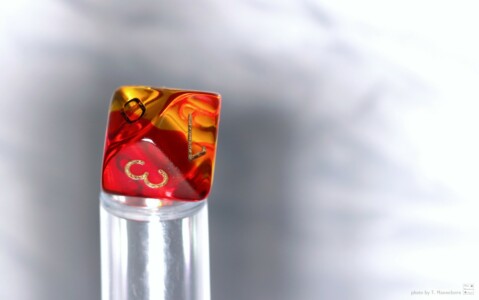 Chessex Gemini Translucent Red-Yellow