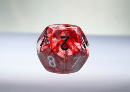 Chessex Nebula Red w/silver
