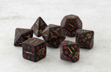 Q-Workshop Japanese Dice Black (reinked)