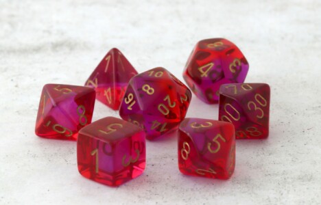 Chessex Gemini Translucent Red-Violet