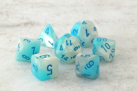 Chessex Gemni Pearl White-Turquoise