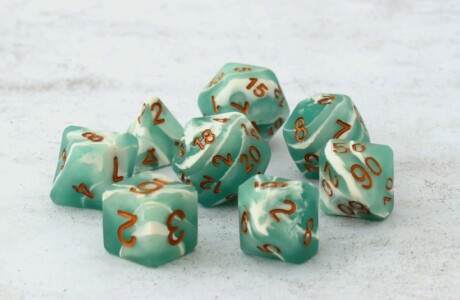 Falling Rocks Dice Seastone (handmade)