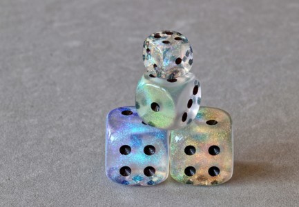 Chessex Borealis Glitter Dice comparison