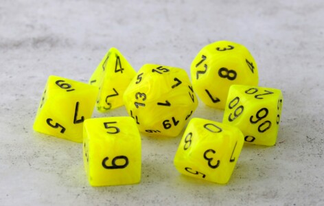 Chessex Vortex Electric Yellow (reinked)