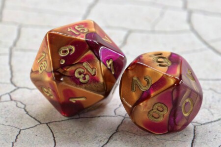 Würfelzeit Alyen Copper Purple d20 d10