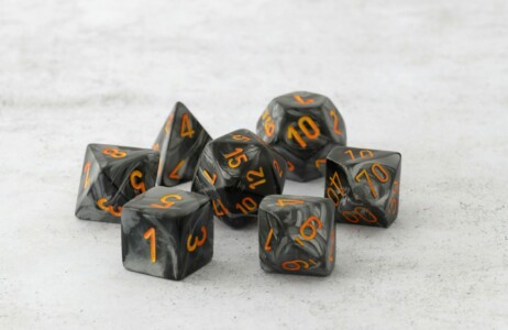 Chessex Lustrous Black (reinked)