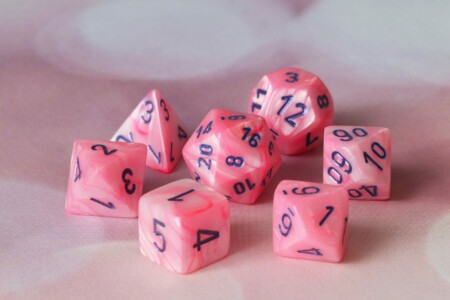 Chessex Lustrous Pink (reinked)