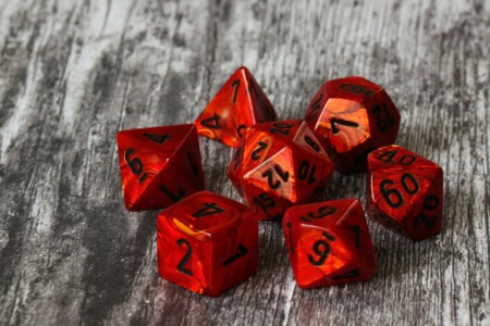 Chessex Scarab Scarlet (reinked)