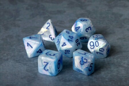 Chessex Vortex Ice Blue (reinked)