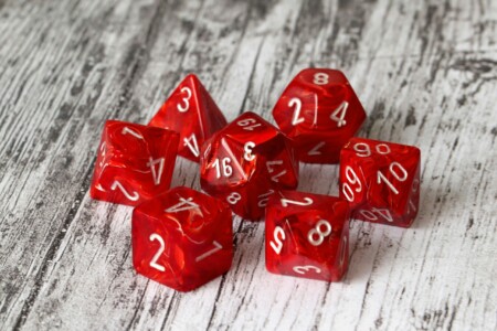 Chessex Vortex Red (reinked)