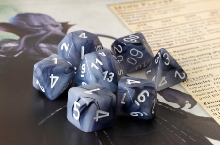 Chessex Phantom Black (reinked)