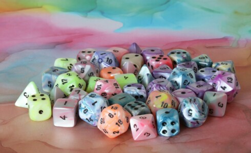 King Cards Rainbow dice