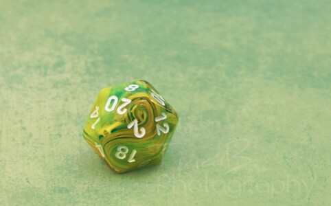 Chessex Vortex Dandelion d20